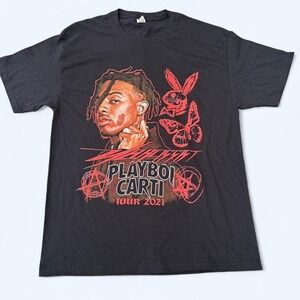 WLR Playboi Carti‎ Narcissist Tour 2021 Tee black cotton concert tee Size Medium